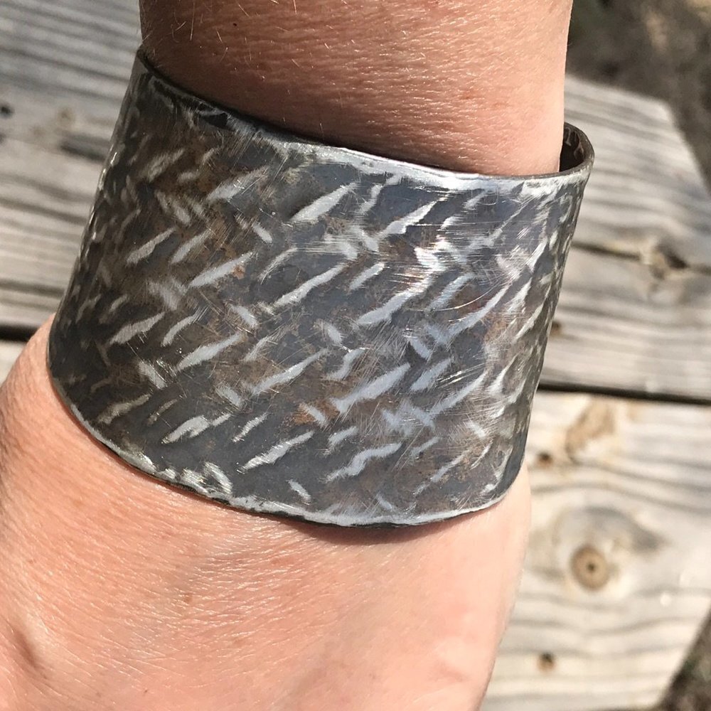 Gladiator Solid Sterling Silver 925 Cuff Bracelet Handmade Industrial Warrior - Picture 9 of 11